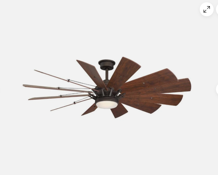 Home Decorators Trudeau 60 in. LED Espresso Bronze Ceiling Fan w/ Remote Control