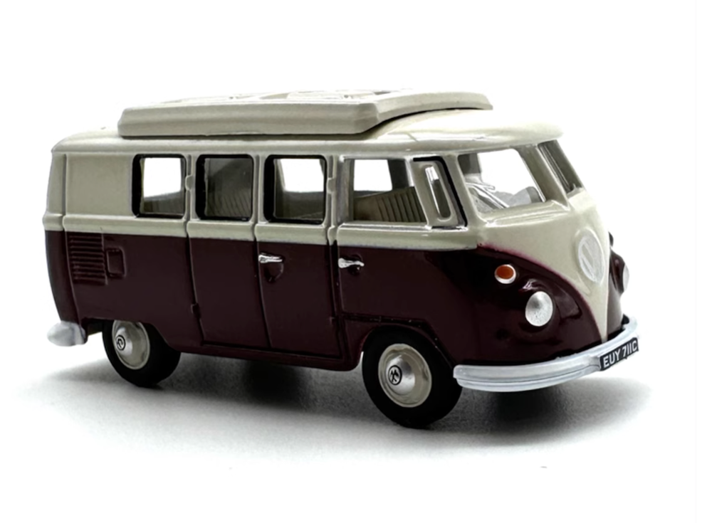 BN 1:76 Red VW T1 Camping Mini Van Camper Sports Model Diecast Metal Car