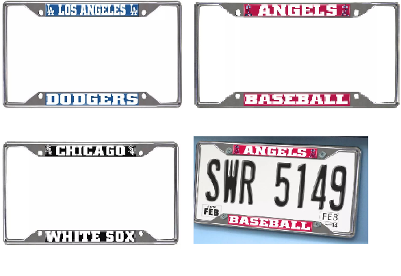 New MLB Car Truck Chrome Metal License Plate Frame