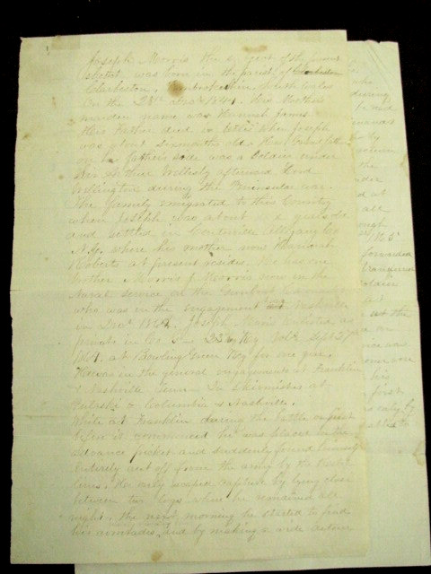 Andersonville Prison POW Account by 23rd Kentucky Survivor 1865 Civil War
