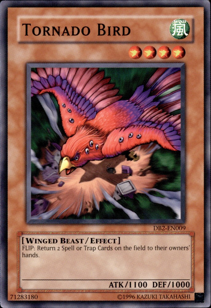 Tornado Bird DB2-EN009 YuGiOh Rare Collectible Trading Card