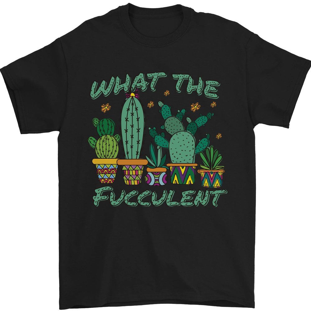 Gardening Fucculent Funny Plant Botanist Mens T-Shirt 100% Cotton