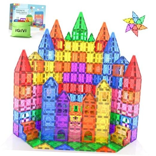118PCS Magnetic Building Blocks for Kids Ages 4-8 STEM Educational Construction Toy