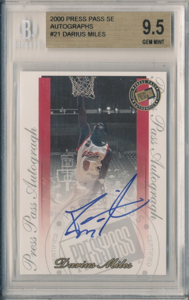 2000 Press Pass Signature Edition DARIUS MILES Auto RC Rare SP SE Gem BGS 9.5