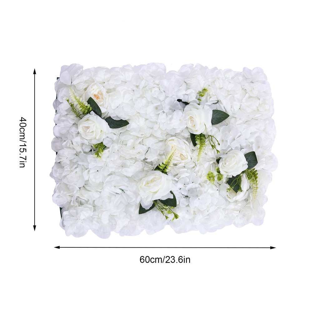 6 Pcs Artificial Wedding Silk Flower Wall Decor Background Rose Floral Panels