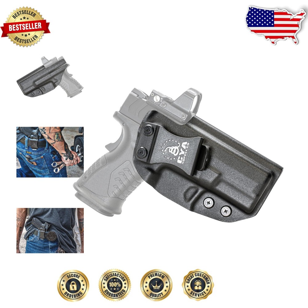 USA-Made Springfield XD-M IWB Holster with Adjustable Retention and Sweat Guard