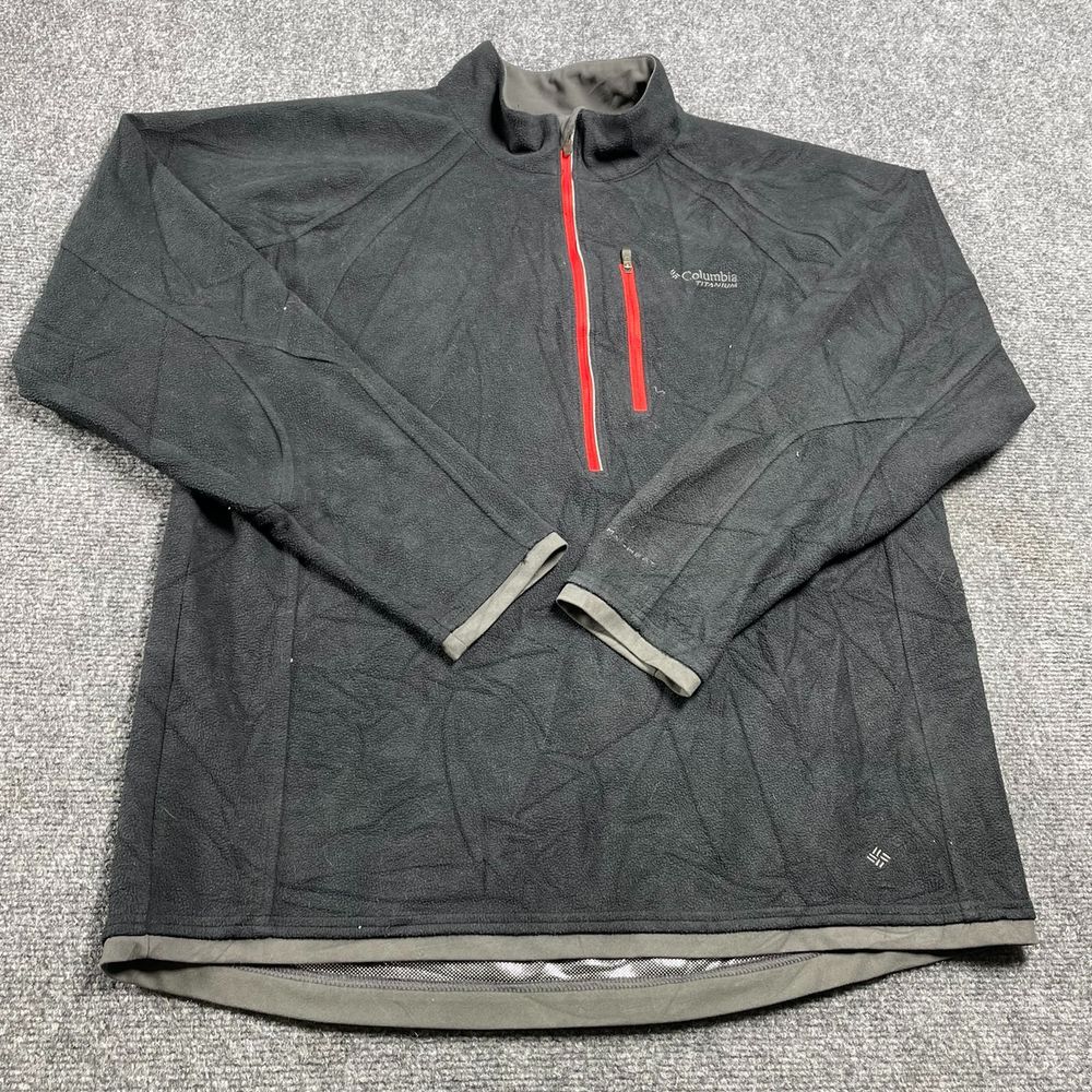 Columbia Sportswear Men's Black Jacket Long Sleeve Omni Heat 1/4 Zip Up Size L