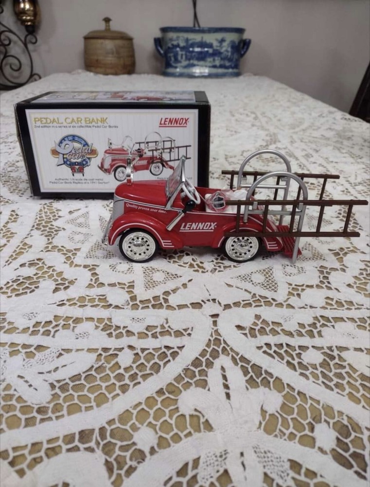 Vintage Die Cast Lennox Pedal Car Bank