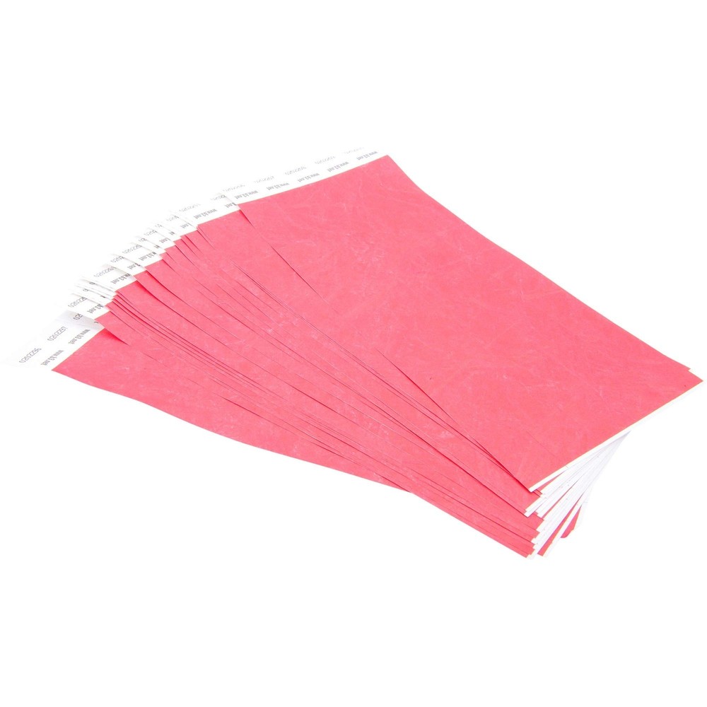 (R) Sequentially Numbered Security Wristbands, 100 Pack, Red