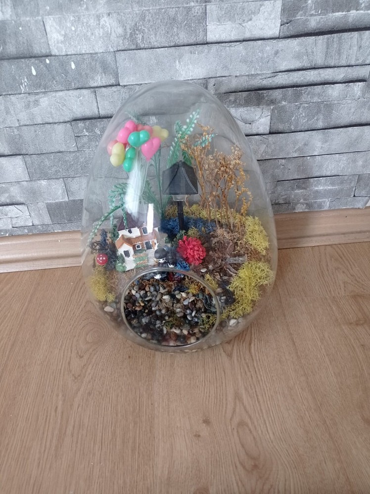 TERRARİUM WİTH REAL PLANTS SMALL GARDEN İN GLASS