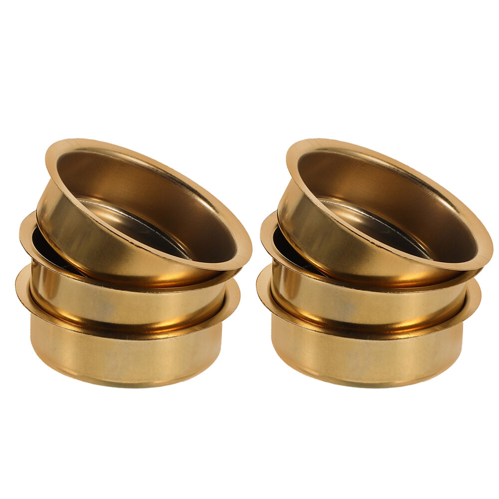 6-Piece Decorative Tea Light Candle Holders with Drip Trays