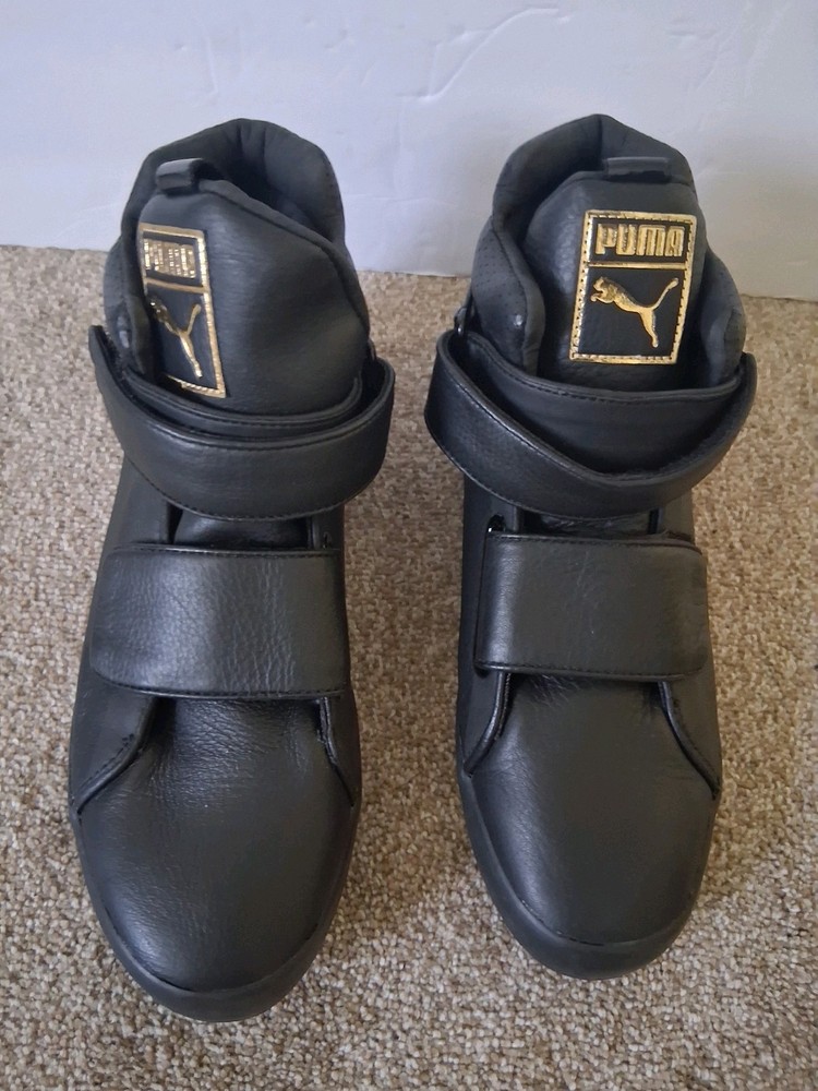 RARE PUMA APEX MID LEATHER 2 STRAP BASKETBALL SHOES MENS 7.5 US