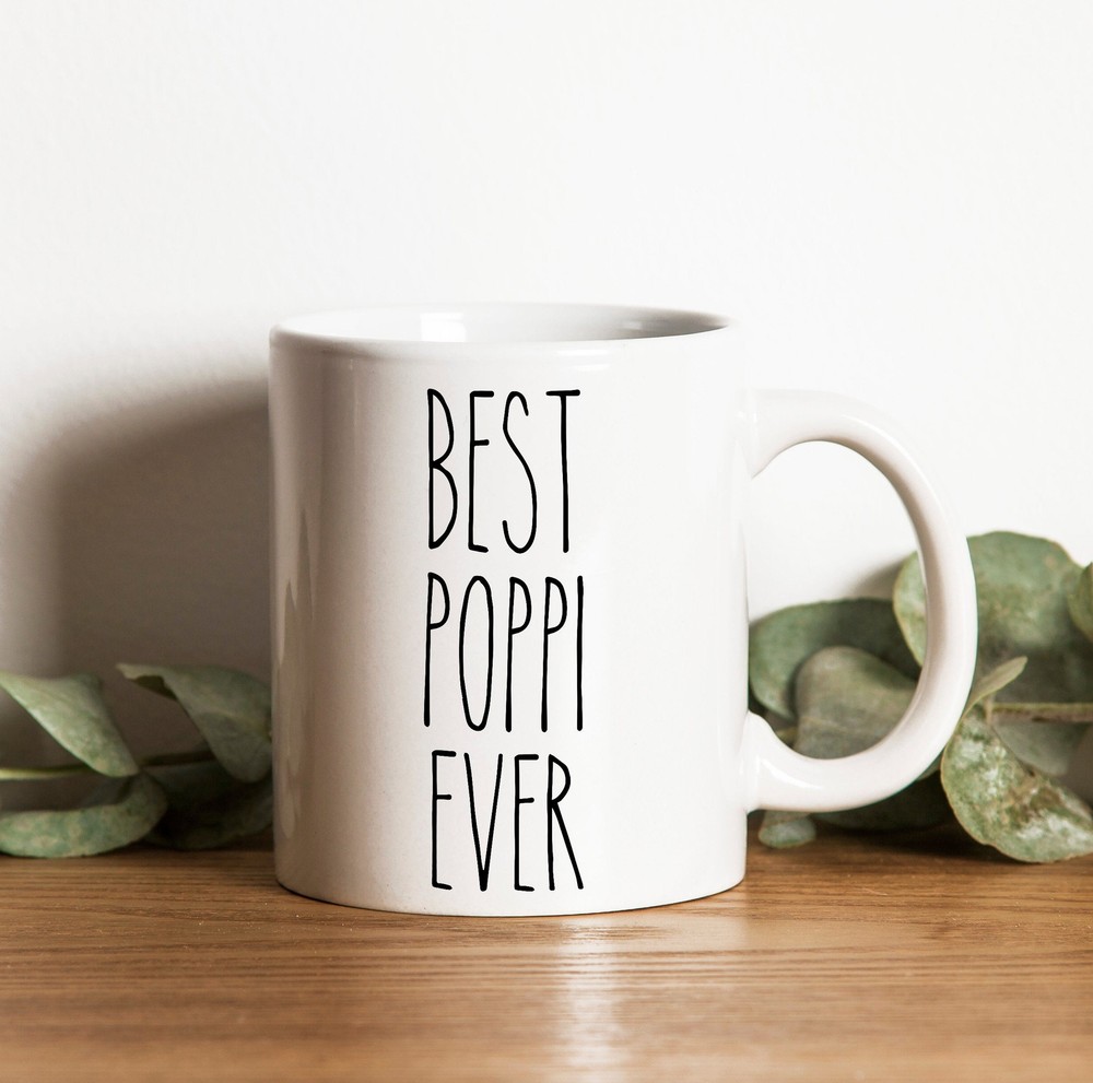 Personalized Best Poppi Ever Mug Gift for Grandpa Coffee Cup