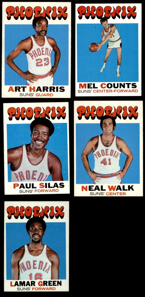 1971-72 Topps Suns Team Set 5 - EX 6911170 (7 of 8 Cards)