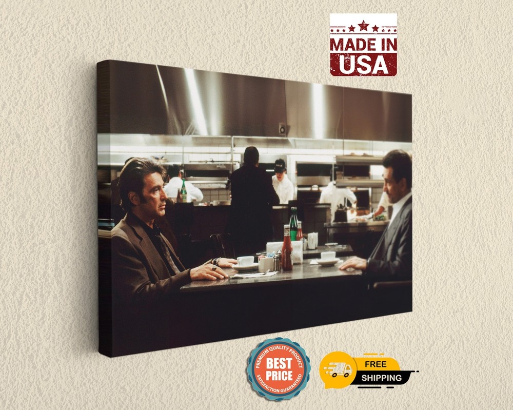 Heat Al Pacino vs De Niro Dinner Scene Canvas Print