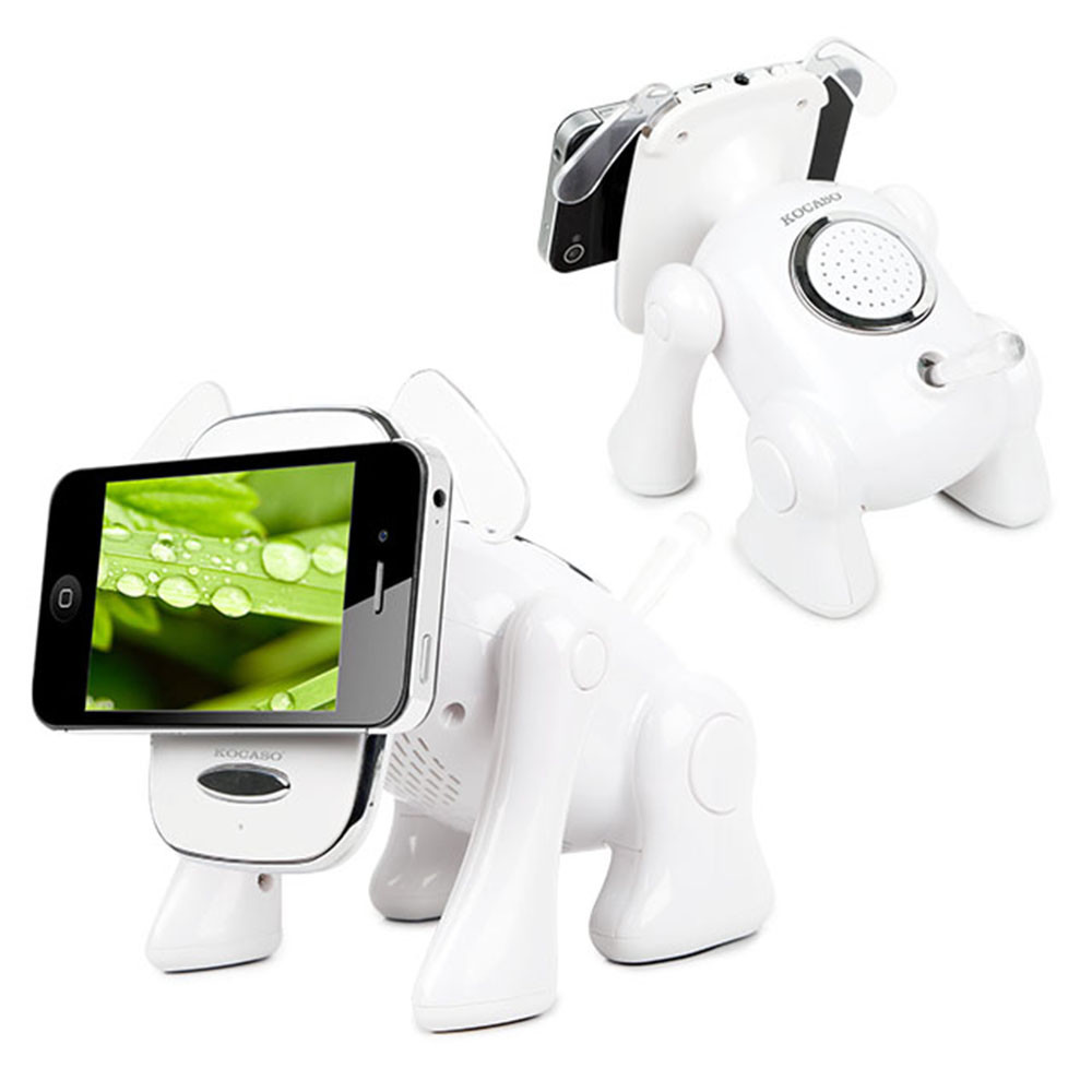 Wireless Puppy Dog Speaker with FM Radio Bass Micro SD and Phone Holder