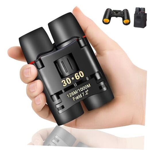 Compact Binoculars, HD Mini Portable Outdoor Binoculars, Pocket Black
