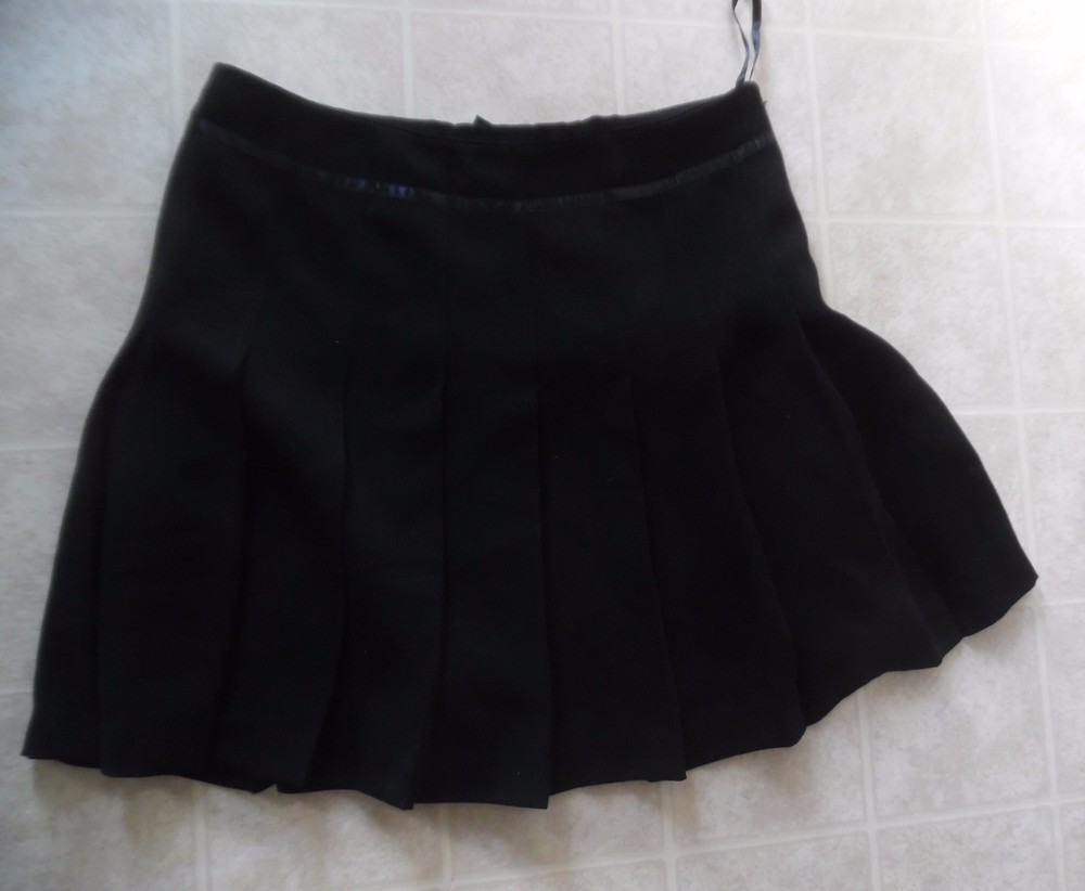 INC International Concepts Black Drop Pleat Pencil Skirt Size 8 Career Wear