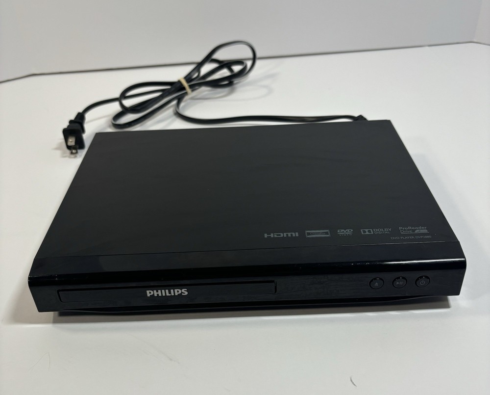 Philips DVP2880/F7 Compact Black DVD Player with HDMI 1080p No Remote Included