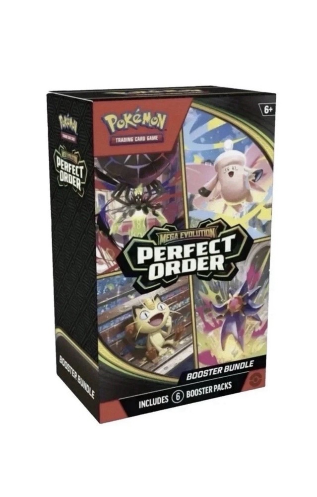 Pokémon TCG: Mega Evolution-Perfect Order Booster Bundle (6 Packs) New Sealed
