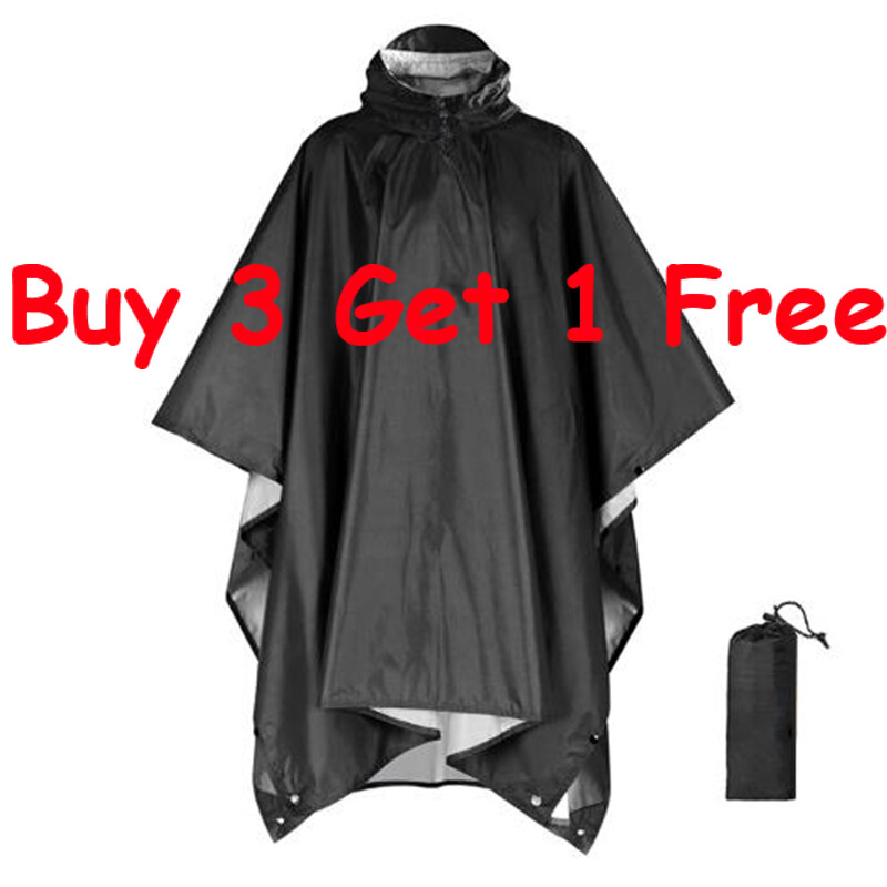 Tactical Rain Poncho Army Military Poncho Shelter Waterproof Ripstop Camping US