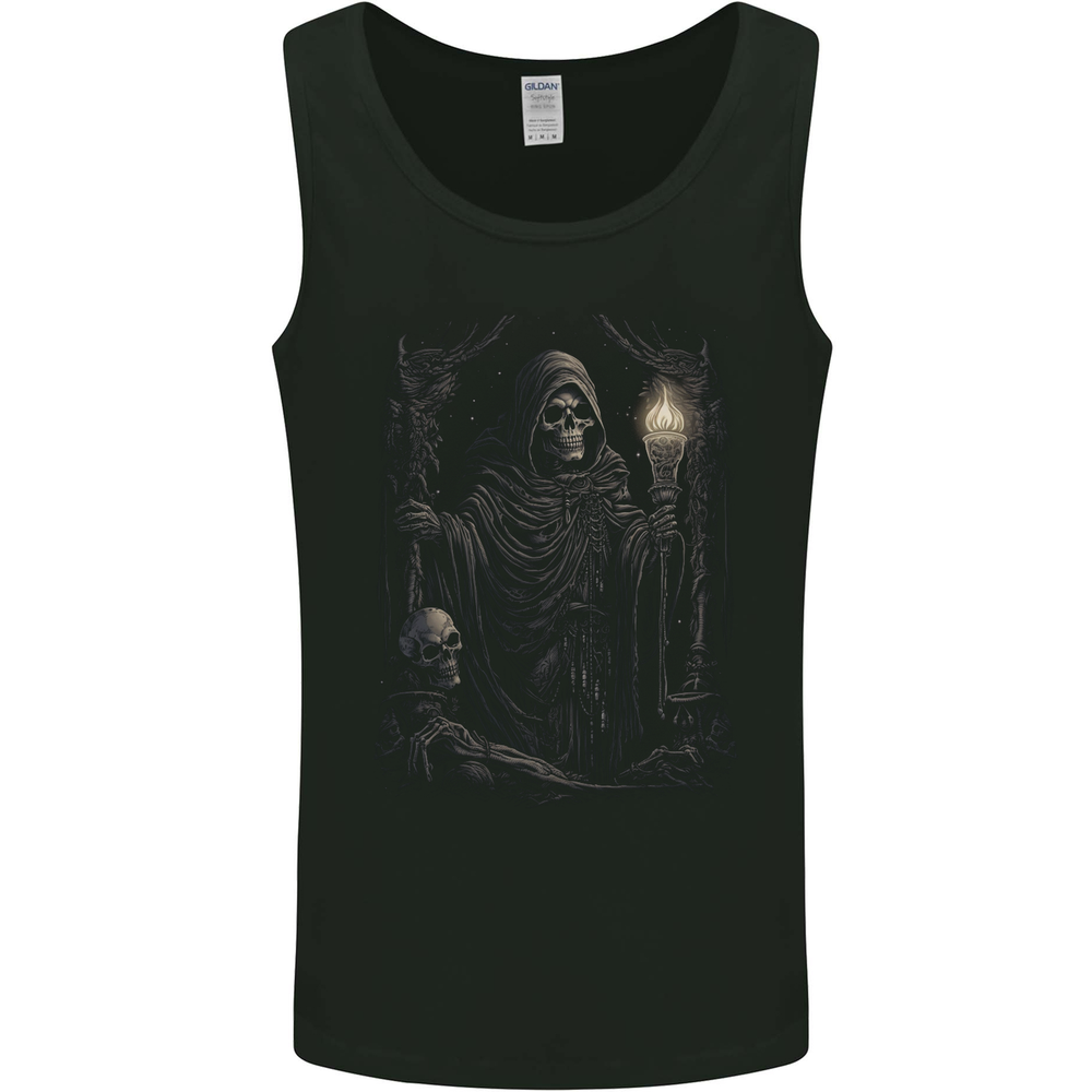Gothic Grim Reaper Goth Heavy Metal Skull 5 Mens Vest Tank Top