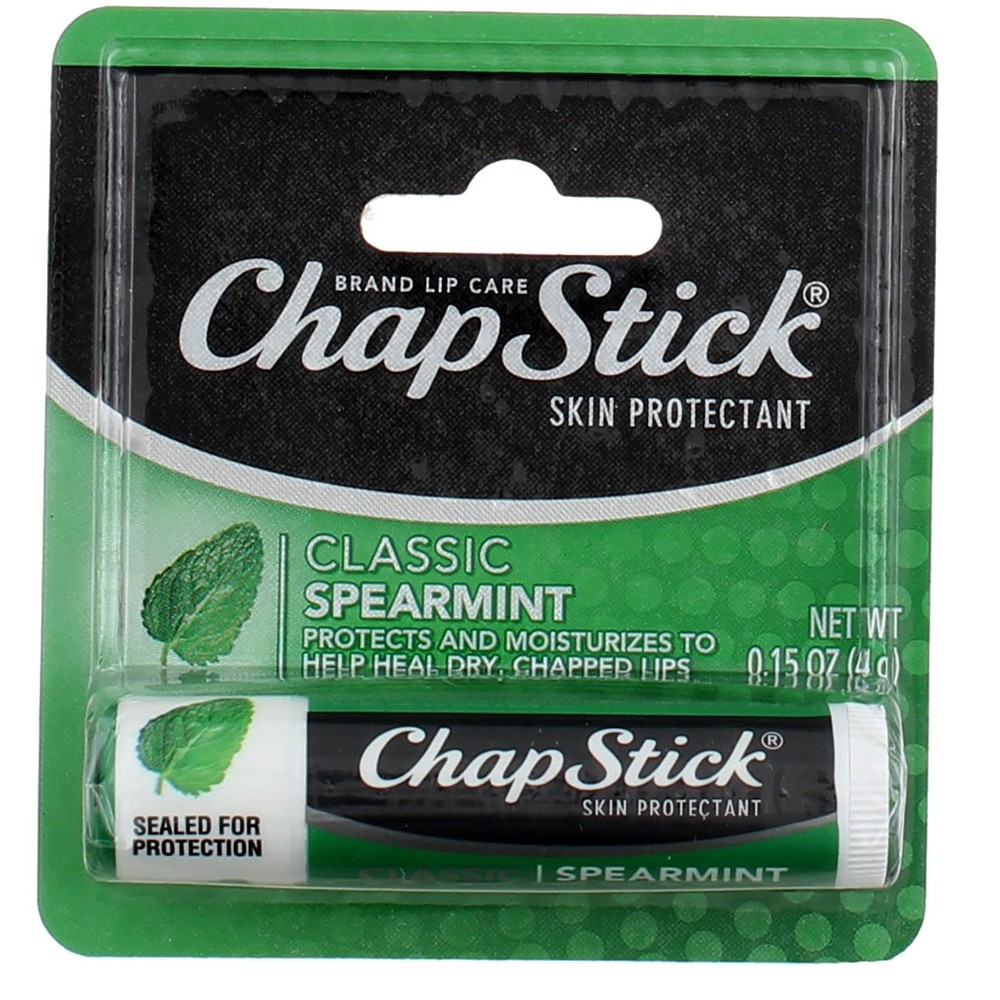 2 Pack Chapstick Classic Spearmint Lip Balm 0.15 oz Each