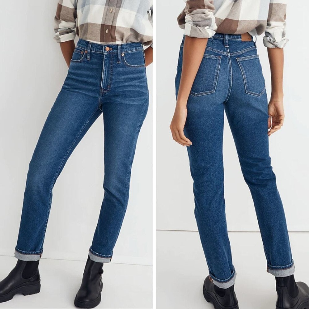 Madewell Petite High-Rise Slim Boyjean in Twyford Wash Size 26P