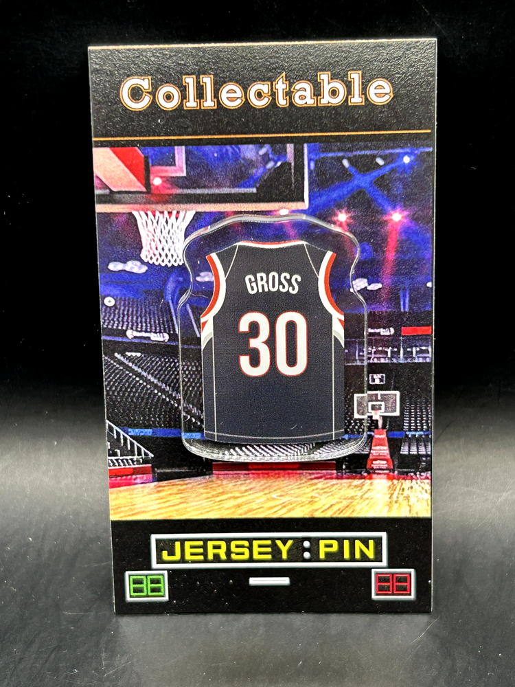 Portland Trail Blazers Bob Gross RIP CITY jersey lapel pin - vintage NBA collectible