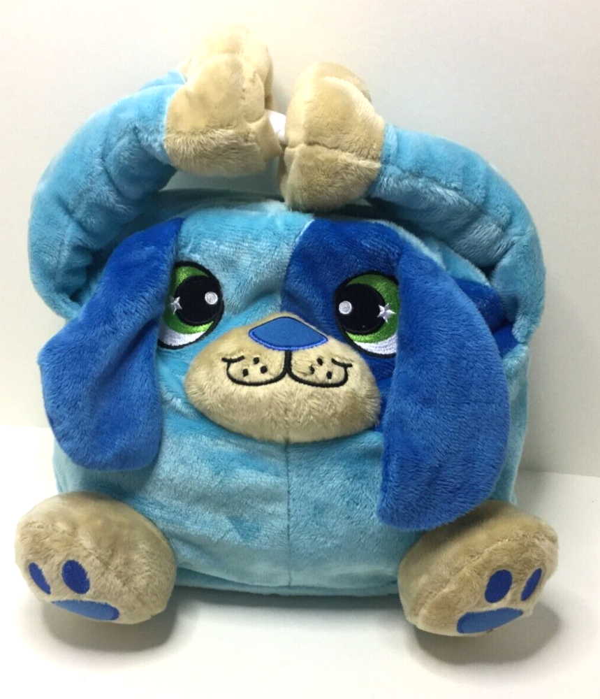 Insulated Blue Plush Kids Lunch Box with Floppy Ears 10x8 Inches