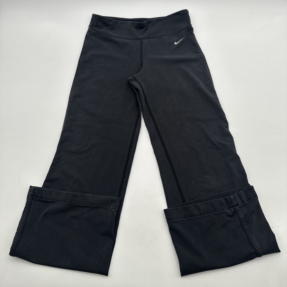 Nike Dri-Fit Solid Black Womens Pants XS #22861