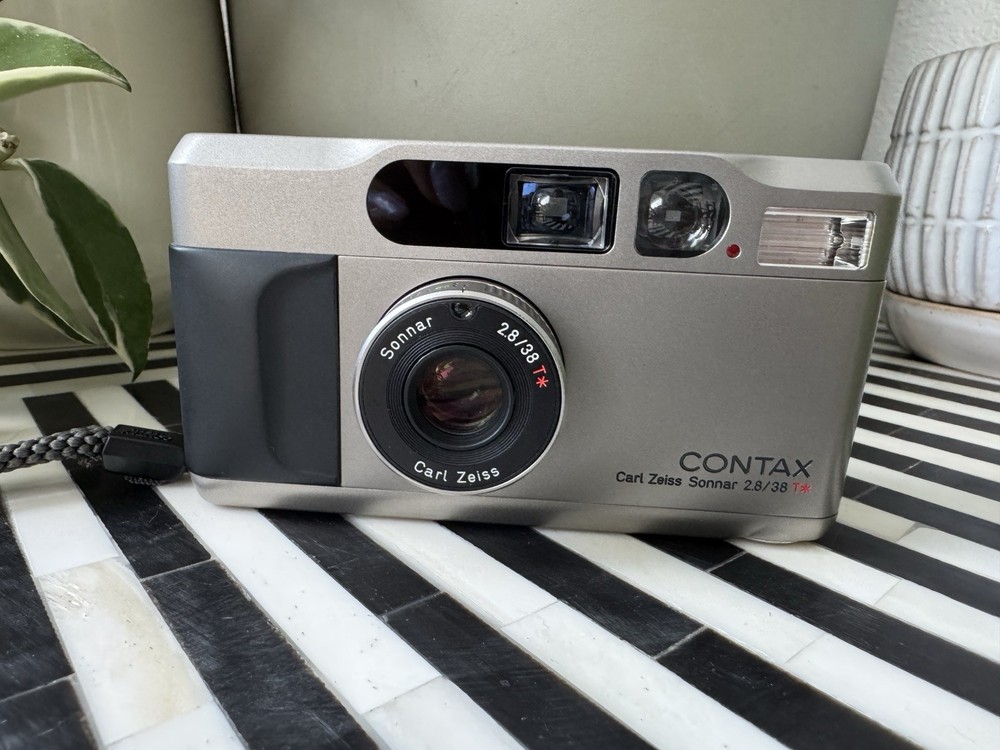 Contax T2 Carl Zeiss Silver 35mm Point & Shoot Film Camera