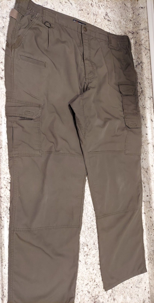 5.11 Tactical Men's Taclite Pro Rip Stop Gray/Green Pants 74273 40x32 READ!