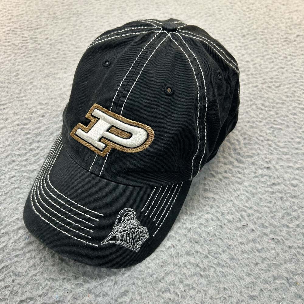 Purdue Boilermakers Hat Cap Men One Size STrapback Twins Enterprises Black