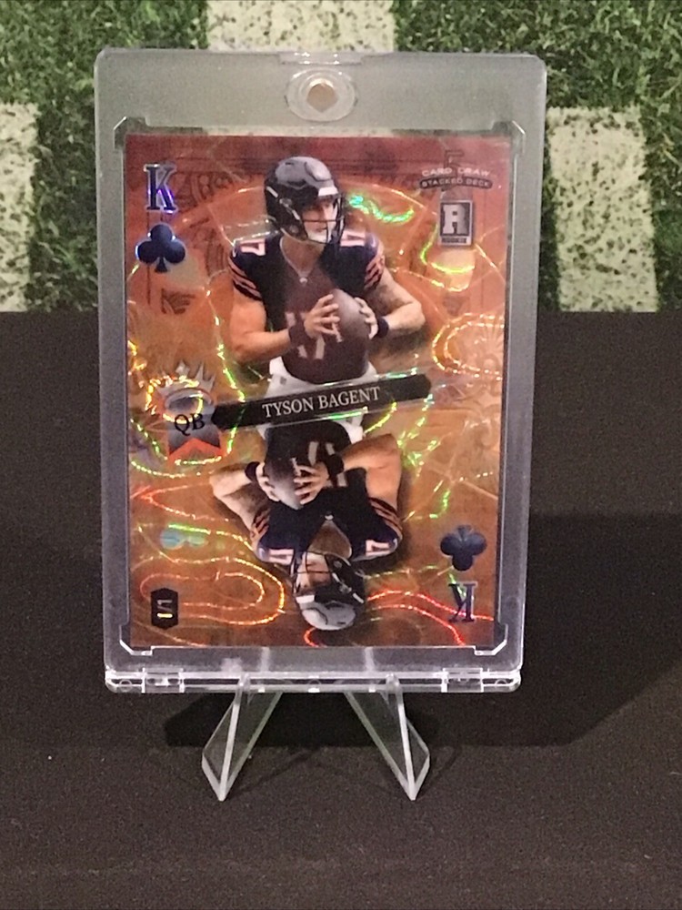 2023 Wild Card 5 Card Draw Stacked Deck Tyson Bagent RC Orange K Of Clubs 1/1