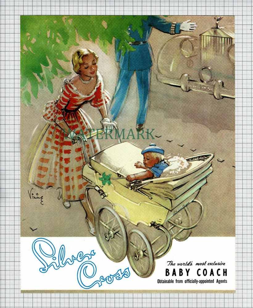 X1803) SILVER CROSS Pram Advert - c.1951 Cutting