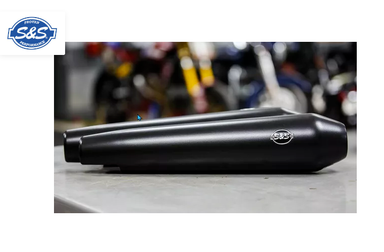 S&S Royal Enfield Continental GT 650 - Slip-on Black Exhaust Silencers