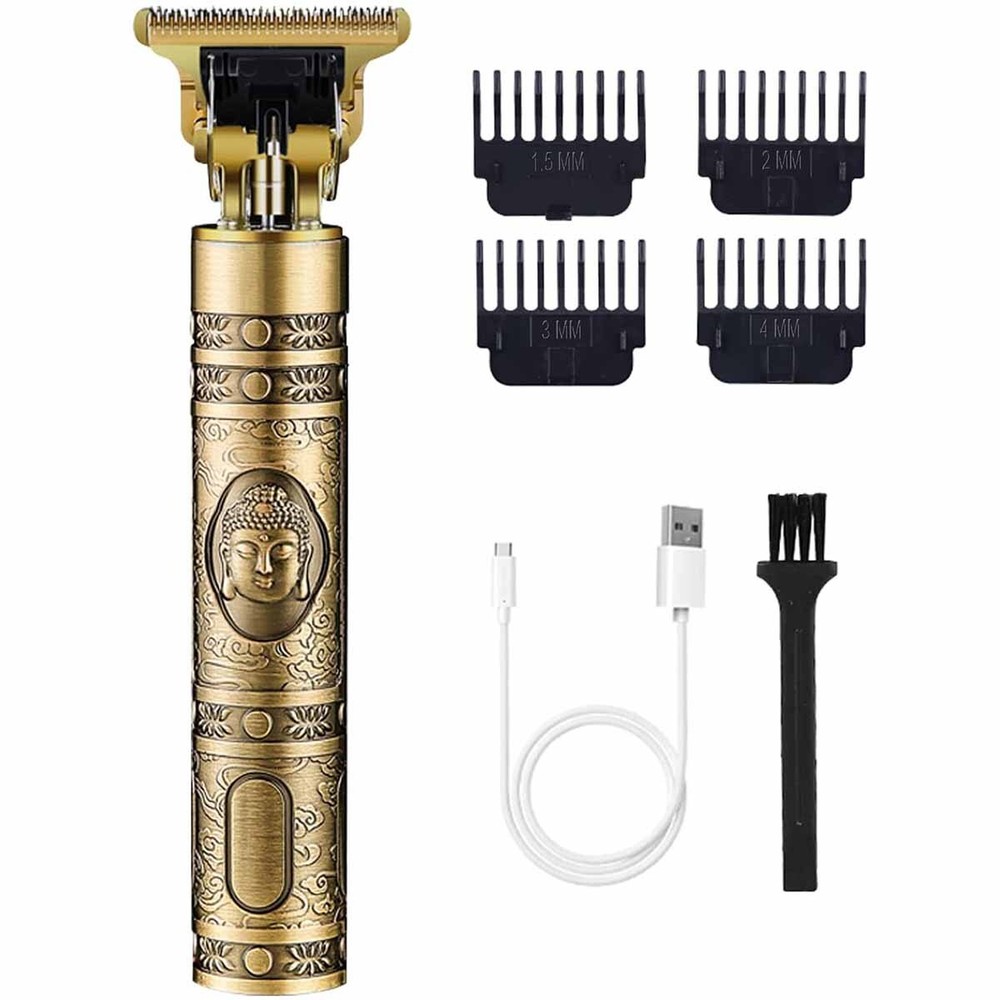 Vintage T9 Professional Hair Clippers Electric Waterproof Rechargeable Trimmers