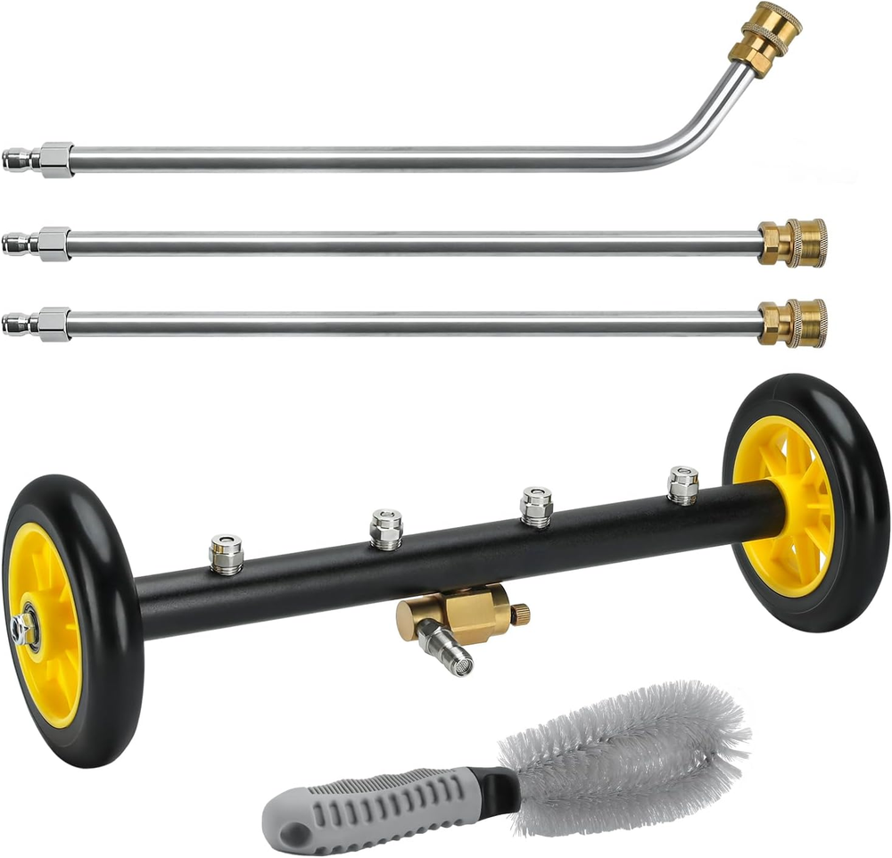 2-in-1 Pressure Washer Undercarriage Cleaner and Water Broom Attachment