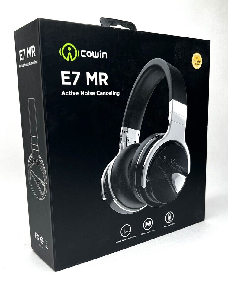 Cowin E7 MR Wireless Ear-Cup (Over the Ear) - Black/Silver