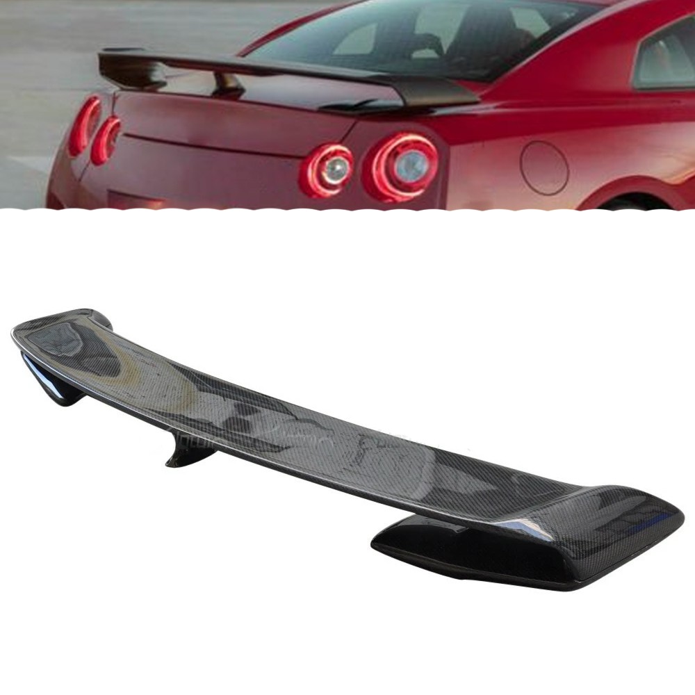 Carbon Fiber Rear Trunk Spoiler Wings Lip OE Style For Nissan GT-R R35 2009-2017