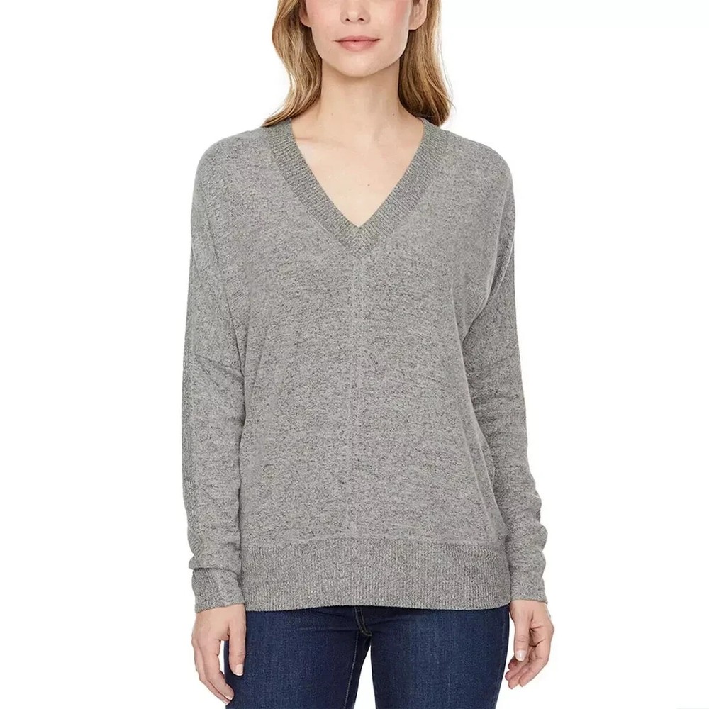Buffalo Ladies' Cozy V-Neck Long Sleeve Top, Gray,  S