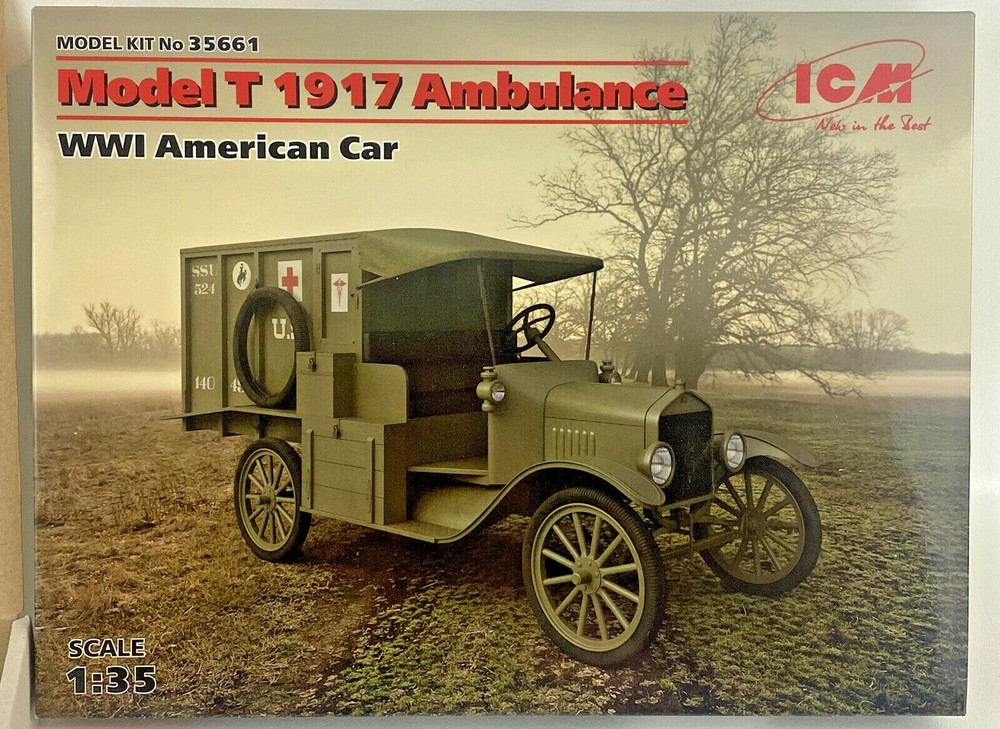 New ICM Model T   1917 Ambulance Model Kit WW1  American Car Scale 1:35