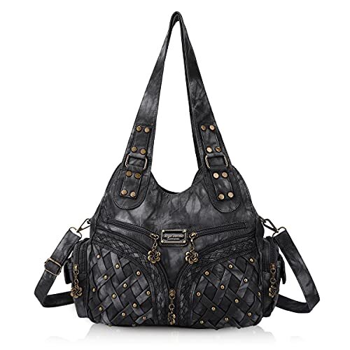 Angel Barcelo Purses Handbags Women  Hobo Bags Fashion Washed PU Leather