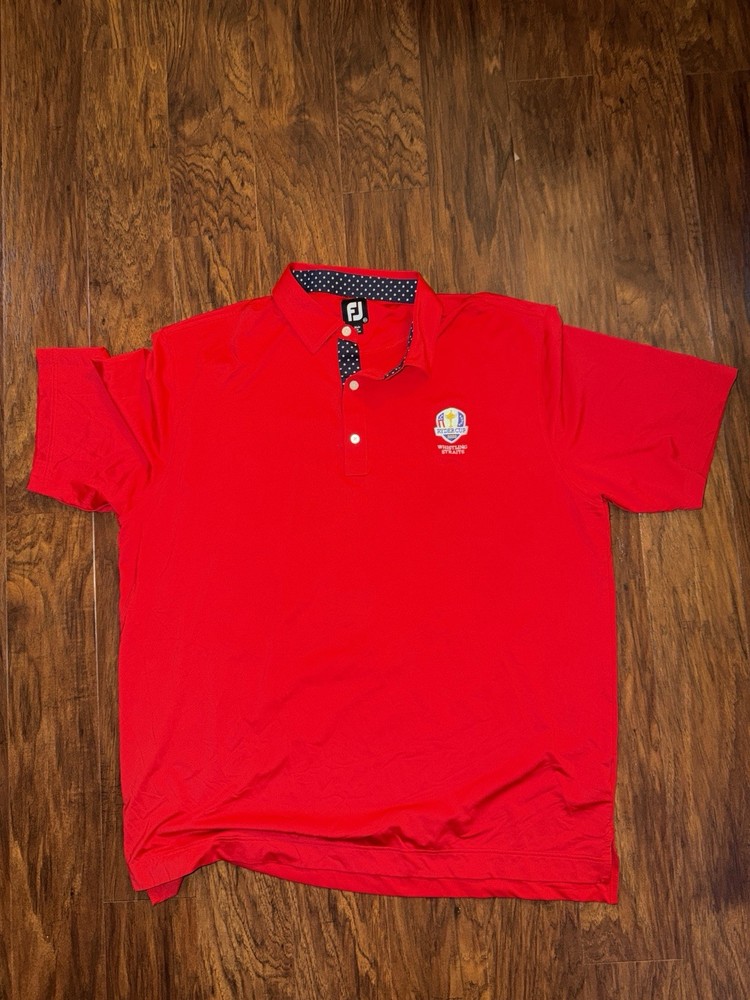 footjoy ryder cup polo 2XL Red Golfing PGA