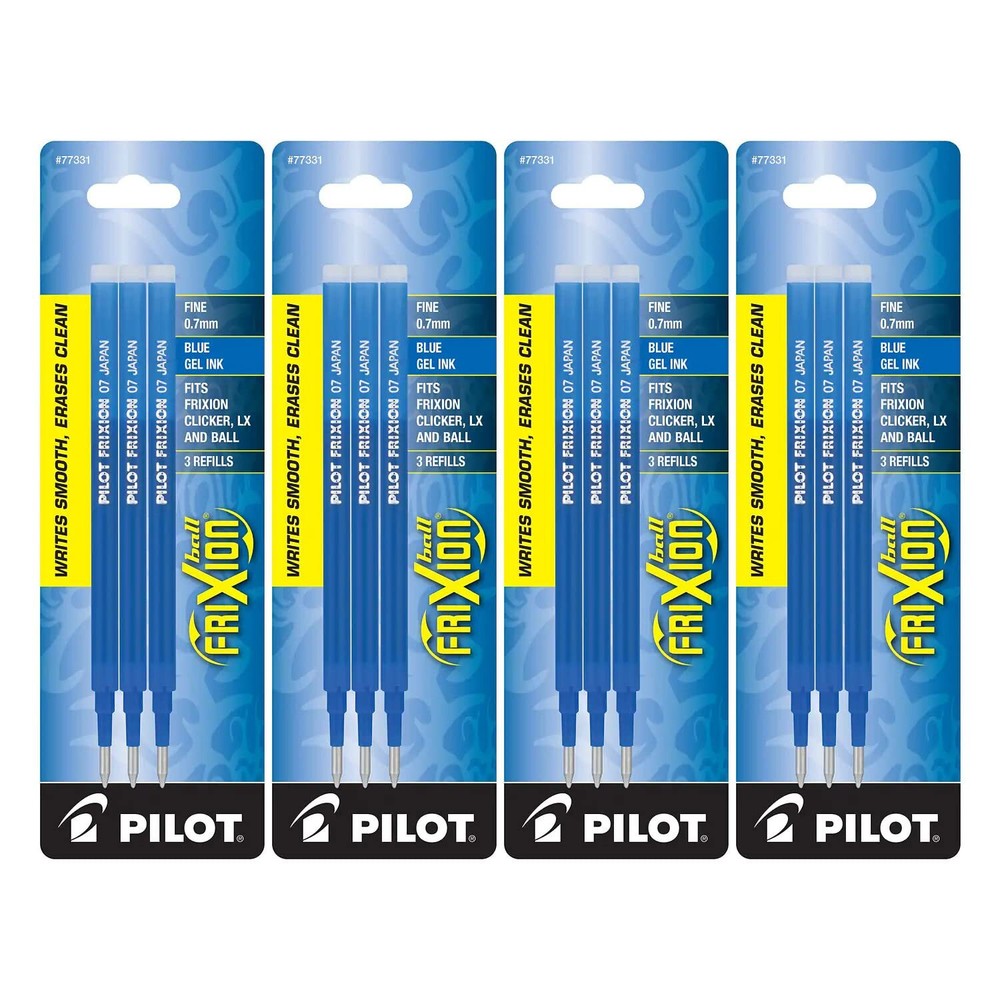 PILOT FriXion Gel Ink Refills for Erasable Pens, Fine Point, Blue Ink (77331)...