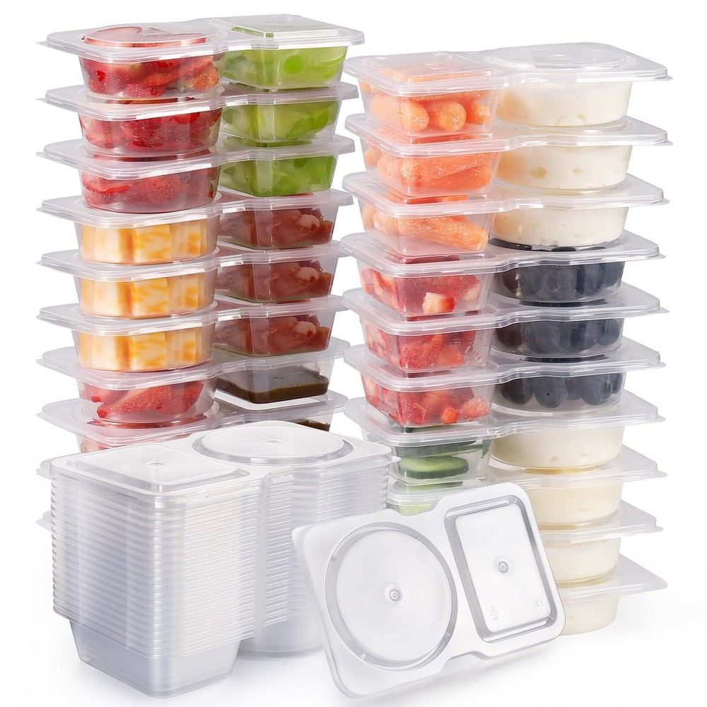 20-Piece Reusable Snack Containers with Lids – Durable Snackle Box Set