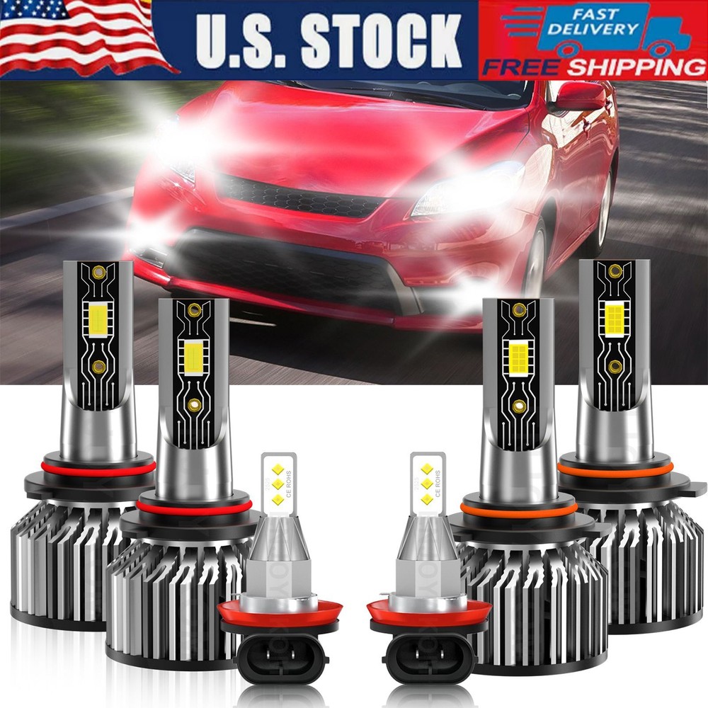 6x 9005 9006 H11 LED Headlight Fog High Low Beam For Toyota Matrix 2009-2014