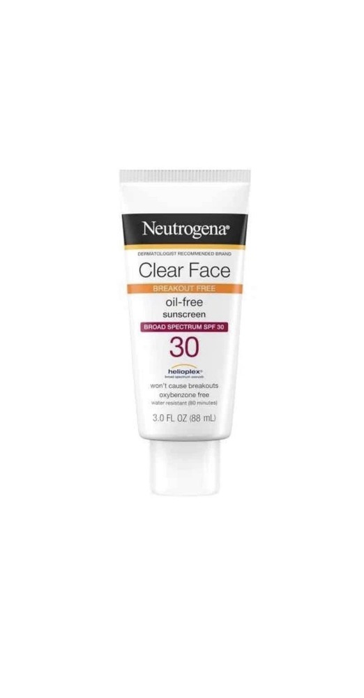 Neutrogena Clear Face Oil Free Sunscreen SPF 30 3oz Expires 9/26 or Later