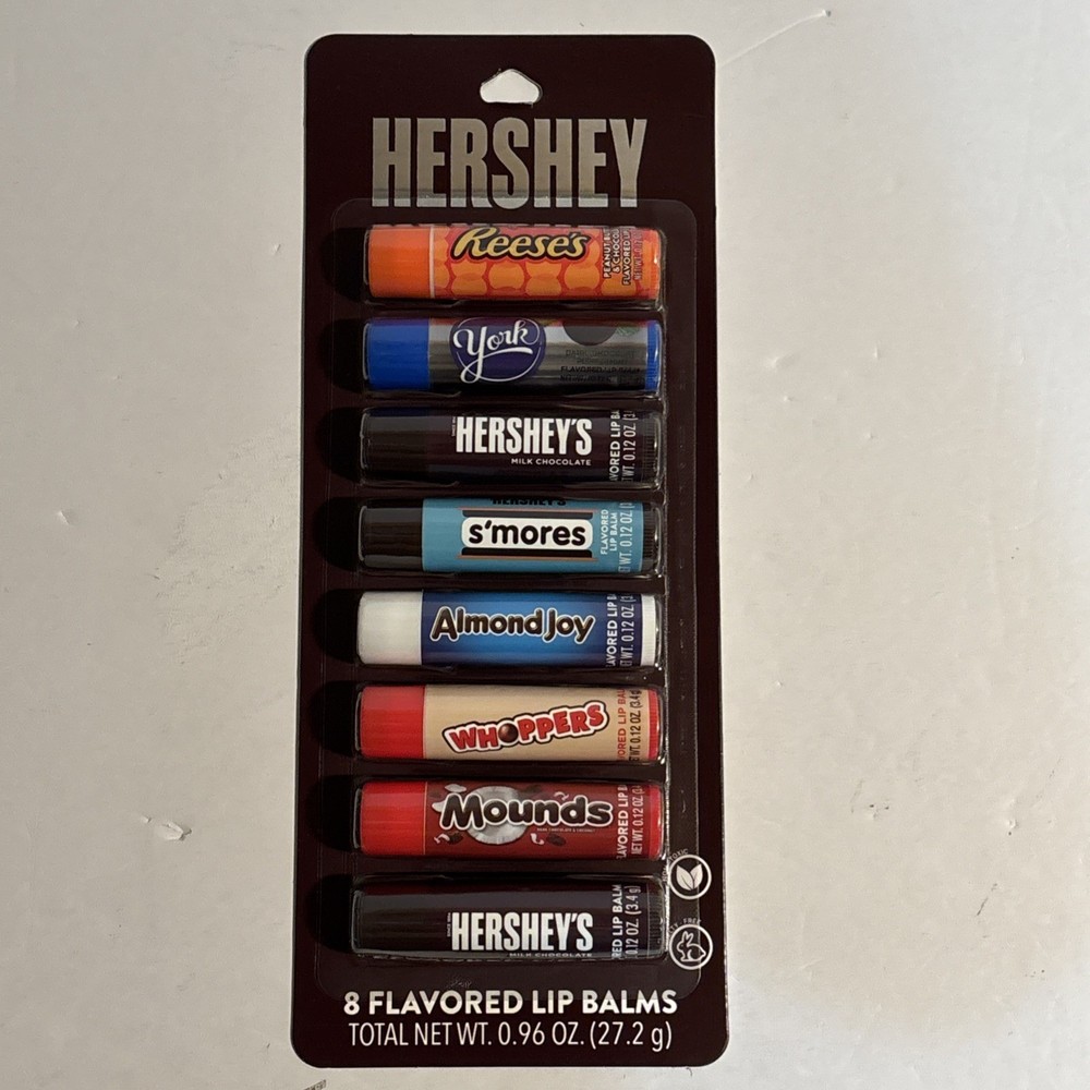 Hershey Flavored Lip Balm 8 Pack .96 Oz Brand New